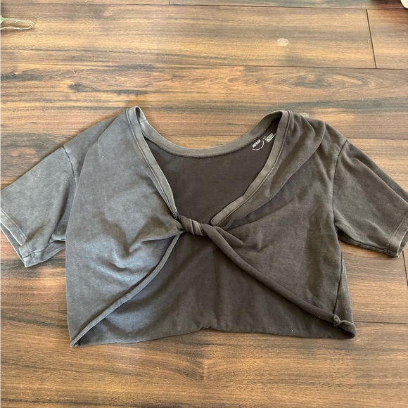 Aerie Charcoal Twist-Back Tee - Picture 2 of 2